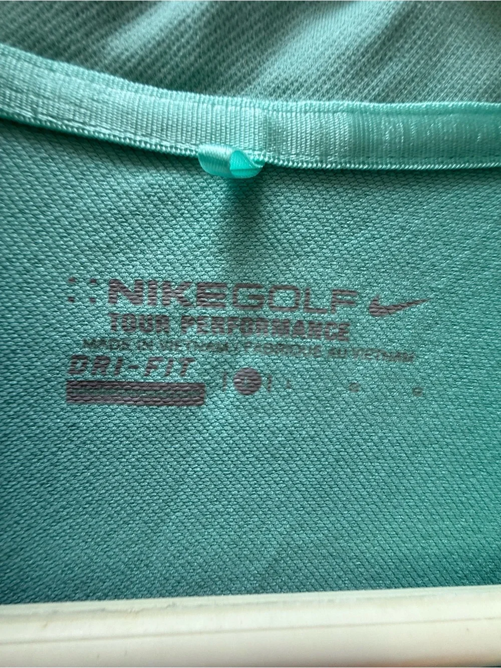 Nike Dri-Fit Golf Teal Orange Polo Women’s Size Large Top Shirt
